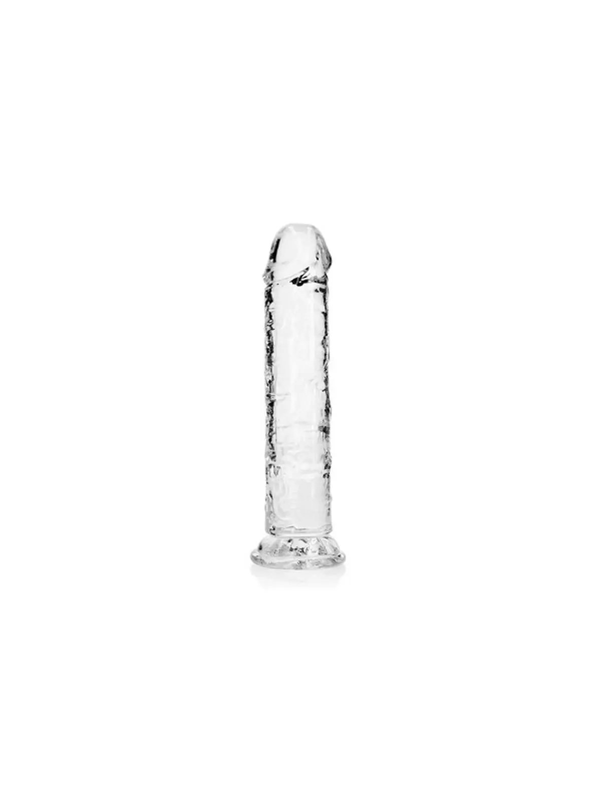 DILDO STRAIGHT REALISTIC CRYSTAL CLEAR 8 /20 CM TRANSPARENTE REALROCK