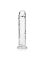 DILDO STRAIGHT REALISTIC CRYSTAL CLEAR 8 /20 CM TRANSPARENTE REALROCK