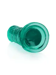 DILDO STRAIGHT REALISTIC CRYSTAL CLEAR 7 /18 CM VERDE REALROCK