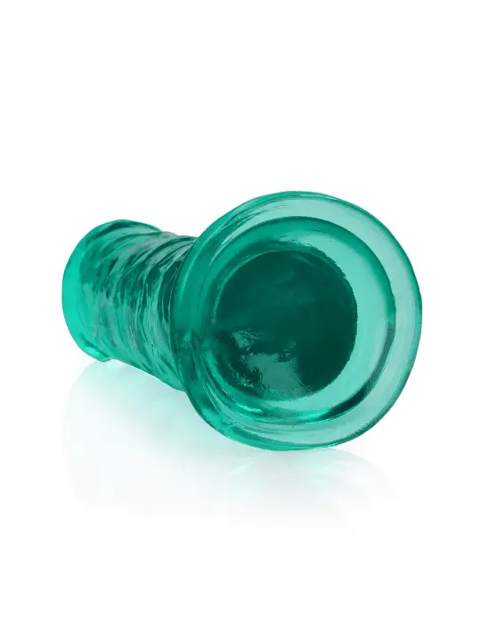 DILDO STRAIGHT REALISTIC CRYSTAL CLEAR 7 /18 CM VERDE REALROCK