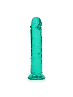 DILDO STRAIGHT REALISTIC CRYSTAL CLEAR 7 /18 CM VERDE REALROCK