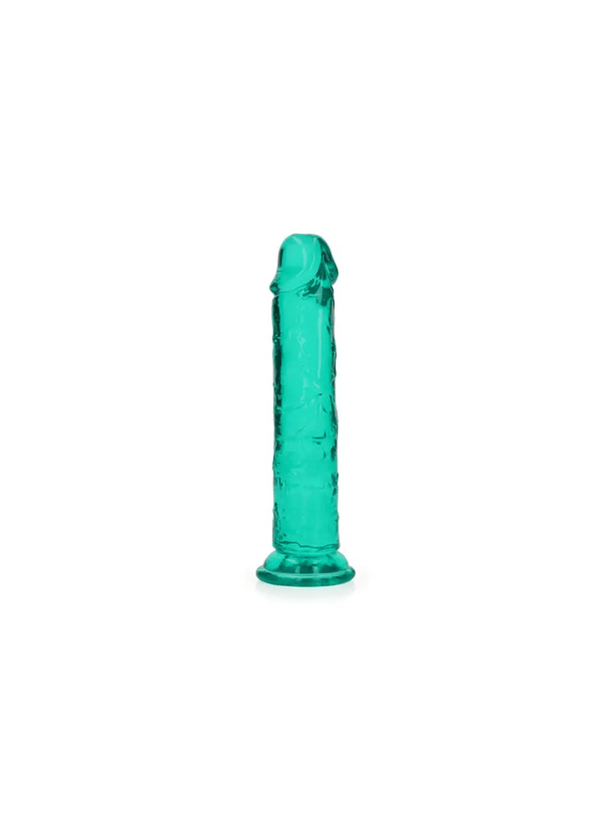 DILDO STRAIGHT REALISTIC CRYSTAL CLEAR 7 /18 CM VERDE REALROCK