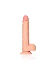 DILDO REALISTA COM TESTÍCULOS STRAIGHT 11 /28 CM FLESH REALROCK
