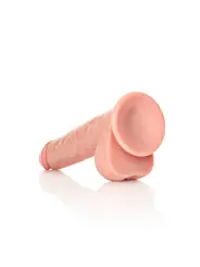 DILDO REALISTA COM TESTÍCULOS STRAIGHT 11 /28 CM FLESH REALROCK