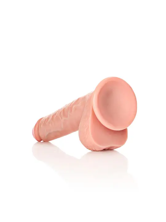 DILDO REALISTA COM TESTÍCULOS STRAIGHT 11 /28 CM FLESH REALROCK