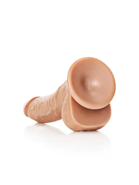 DILDO REALISTA COM TESTÍCULOS CURVED 8 /20,5 CM REALROCK