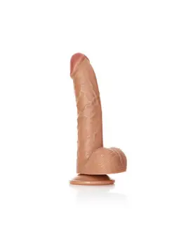 DILDO REALISTA COM TESTÍCULOS CURVED 8 /20,5 CM REALROCK