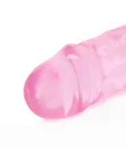 DILDO DUPLO CRYSTAL CLEAR 13 /34 CM ROSA REALROCK