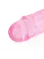 DILDO DUPLO CRYSTAL CLEAR 13 /34 CM ROSA REALROCK