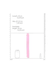 DILDO DUPLO CRYSTAL CLEAR 13 /34 CM ROSA REALROCK