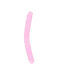 DILDO DUPLO CRYSTAL CLEAR 13 /34 CM ROSA REALROCK