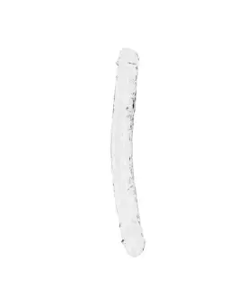DILDO DUPLO CRYSTAL CLEAR 13 /34 CM  TRANSPARENTE REALROCK