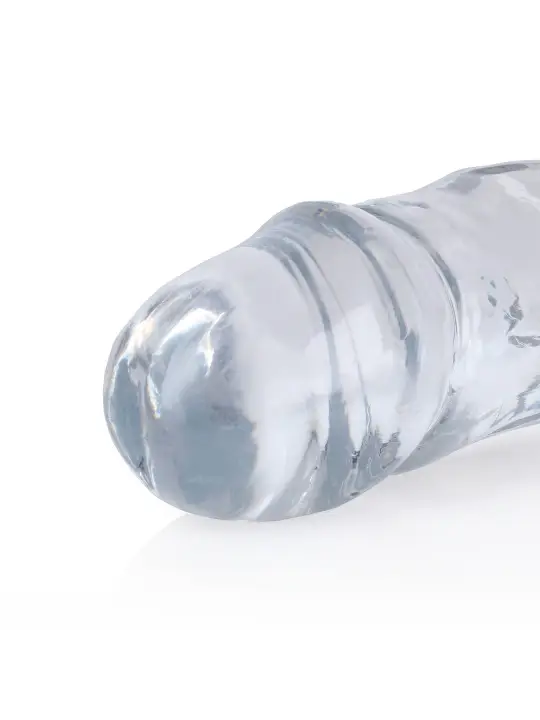 DILDO DUPLO CRYSTAL CLEAR 18 /45 CM TRANSPARENTE REALROCK