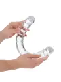 DILDO DUPLO CRYSTAL CLEAR 18 /45 CM TRANSPARENTE REALROCK