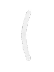 DILDO DUPLO CRYSTAL CLEAR 18 /45 CM TRANSPARENTE REALROCK