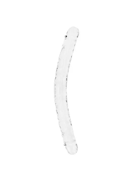 DILDO DUPLO CRYSTAL CLEAR 18 /45 CM TRANSPARENTE REALROCK