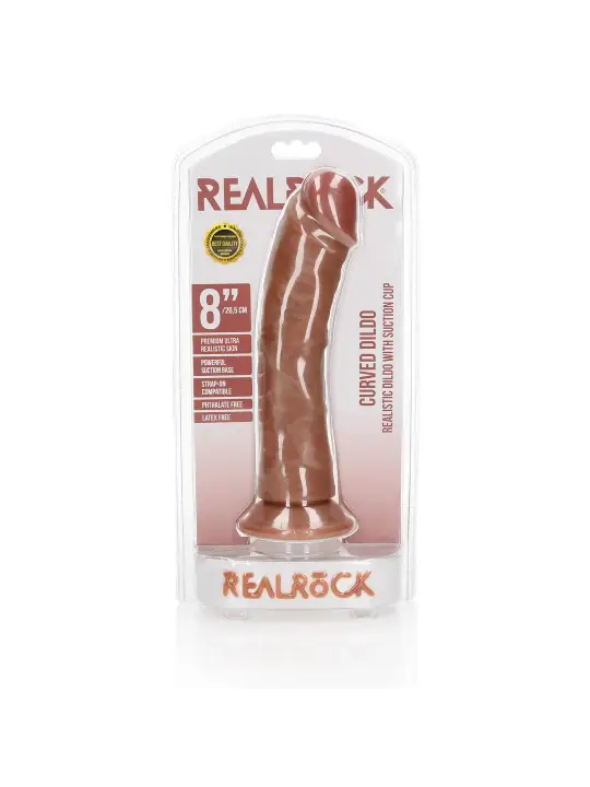 DILDO REALISTA CURVED 8 /20,5 CM REALROCK