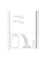 DILDO NON-REALISTIC CRYSTAL CLEAR 5 /11,5 CM REALROCK