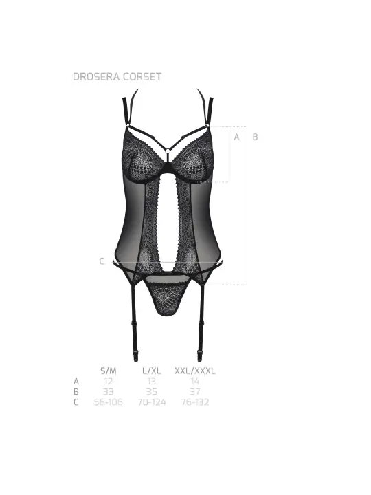 CORPETE E TANGA DROSERA PRETO ECO COLLECTION PASSION