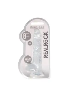 DILDO REALISTA COM TESTÍCULOS CRYSTAL CLEAR 8 /21CM REALROCK