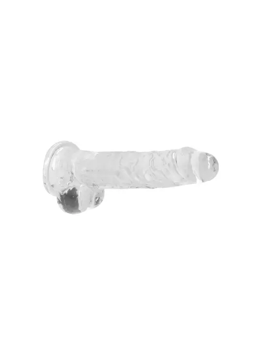 DILDO REALISTA COM TESTÍCULOS CRYSTAL CLEAR 8 /21CM REALROCK