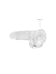 DILDO REALISTA COM TESTÍCULOS CRYSTAL CLEAR 8 /21CM REALROCK