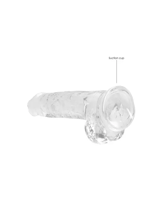 DILDO REALISTA COM TESTÍCULOS CRYSTAL CLEAR 8 /21CM REALROCK