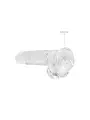 DILDO REALISTA COM TESTÍCULOS CRYSTAL CLEAR 8 /21CM REALROCK