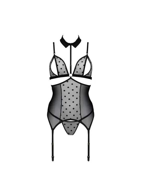CORPETE E TANGA DOMINICA PRETO DEVIL COLLECTION PASSION