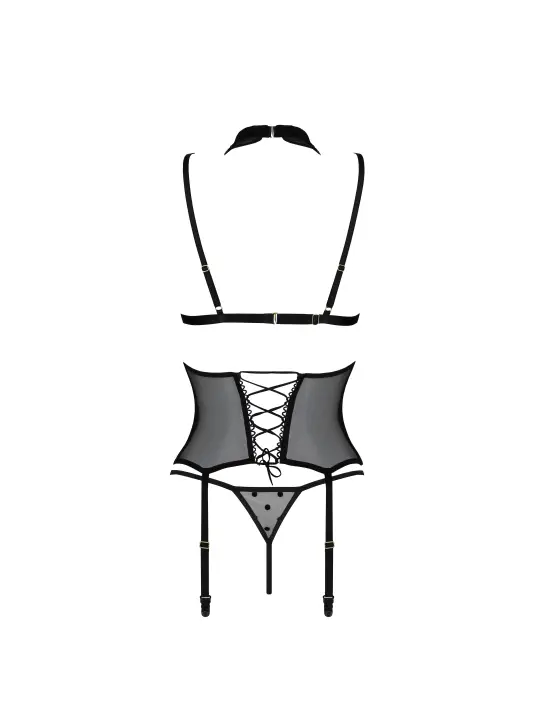 CORPETE E TANGA DOMINICA PRETO DEVIL COLLECTION PASSION