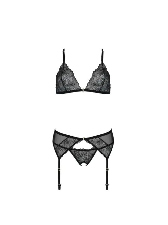 CONJUNTO DE 3 PEÇAS DELIENA PRETO PASSION