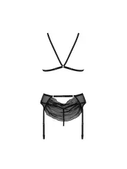 CONJUNTO DE 3 PEÇAS DELIENA PRETO PASSION