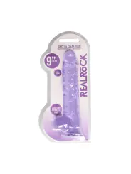 DILDO REALISTA COM TESTÍCULOS CRYSTAL CLEAR 9 /23 CM REALROCK