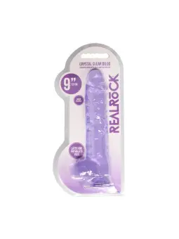 DILDO REALISTA COM TESTÍCULOS CRYSTAL CLEAR 9 /23 CM REALROCK