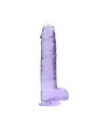 DILDO REALISTA COM TESTÍCULOS CRYSTAL CLEAR 9 /23 CM REALROCK