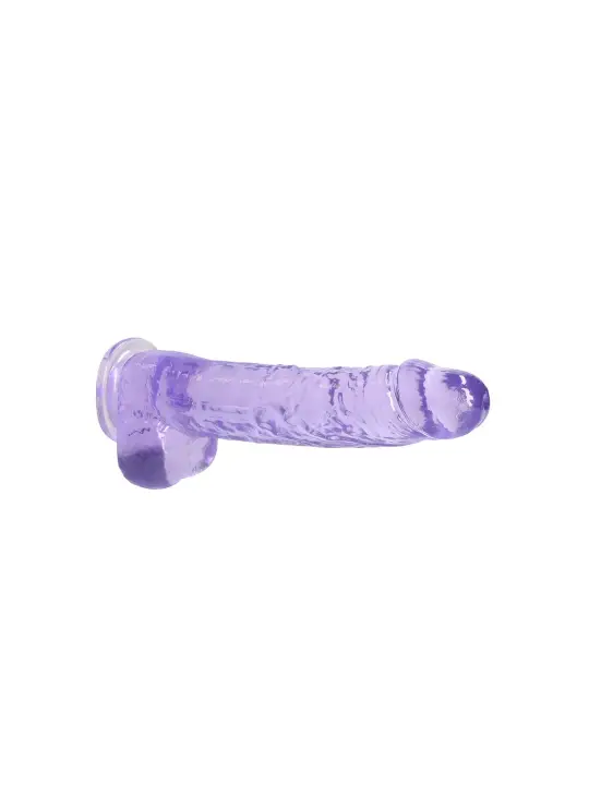 DILDO REALISTA COM TESTÍCULOS CRYSTAL CLEAR 9 /23 CM REALROCK