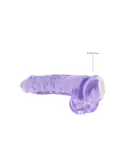 DILDO REALISTA COM TESTÍCULOS CRYSTAL CLEAR 9 /23 CM REALROCK