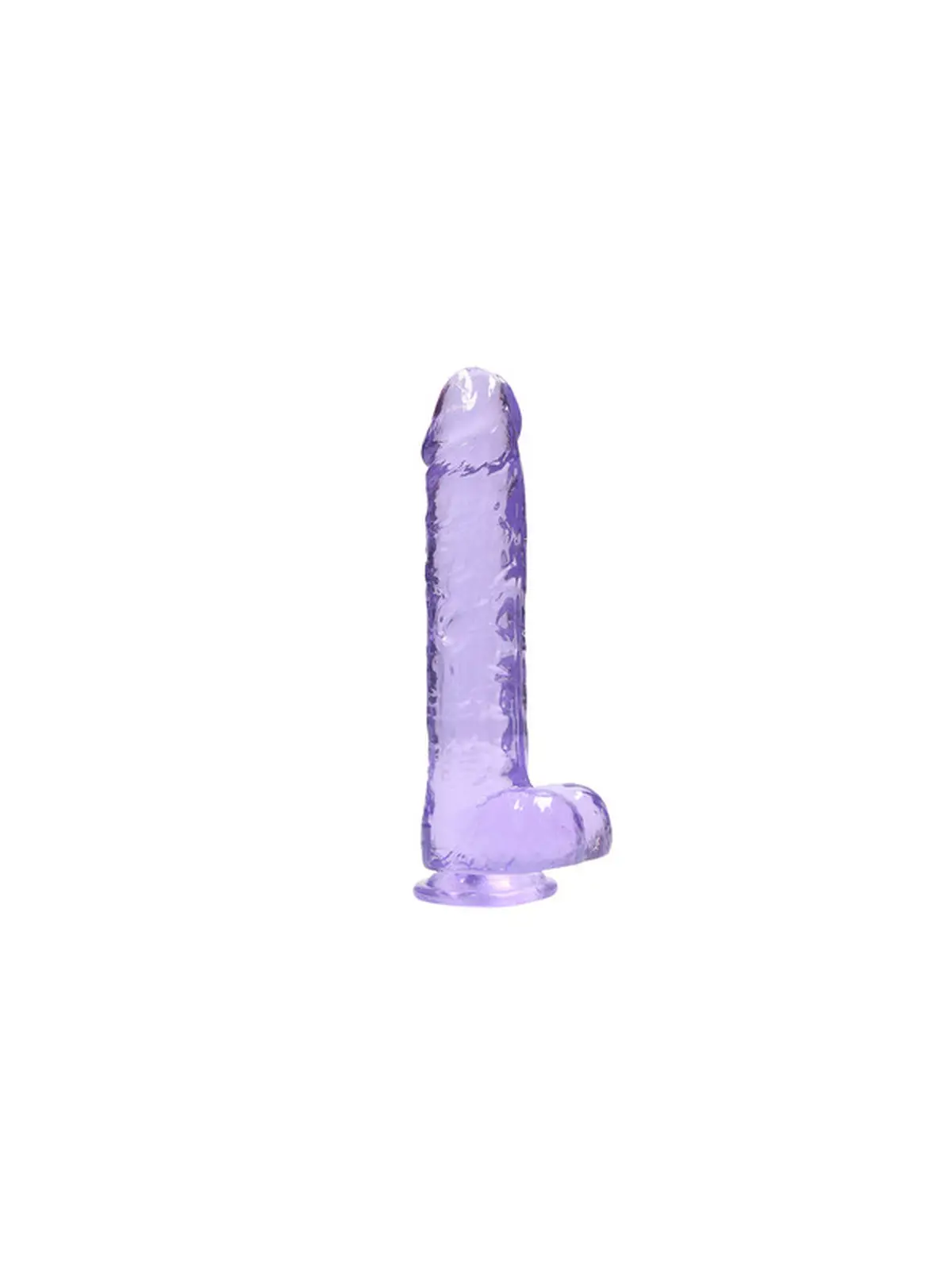 DILDO REALISTA COM TESTÍCULOS CRYSTAL CLEAR 9 /23 CM REALROCK