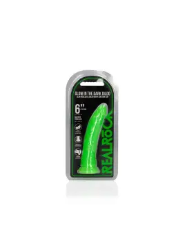 DILDO SLIM REALISTIC GLOW IN THE DARK 6'' / 15,5 CM REALROCK