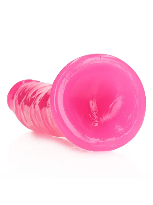 DILDO SLIM REALISTIC GLOW IN THE DARK 8'' / 20 CM ROSA REALROCK