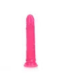 DILDO SLIM REALISTIC GLOW IN THE DARK 8'' / 20 CM ROSA REALROCK