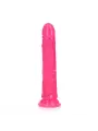 DILDO SLIM REALISTIC GLOW IN THE DARK 7'' / 18 CM ROSA REALROCK