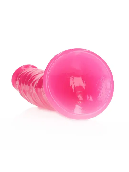 DILDO SLIM REALISTIC GLOW IN THE DARK 7'' / 18 CM ROSA REALROCK
