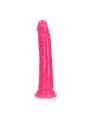 DILDO SLIM REALISTIC GLOW IN THE DARK 7'' / 18 CM ROSA REALROCK