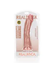 DILDO CURVED REALISTIC 9 /23 CM FLESH REALROCK