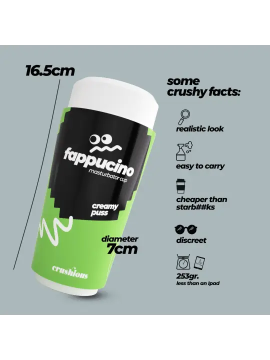 FAPPUCINO CREAMY PUSS MASTURBADOR VAGINAL PORTÁTIL CRUSHIOUS FAPPUCINO CREAMY PUSS MASTURBADOR VAGINAL PORTÁTIL CRUSHIOUS
