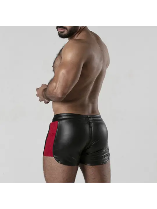 CALÇÃO PERNEIRA 2 WAY ZIPPER CONTRAST SHORT VERMELHO LOCKER GEAR