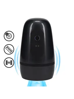 MASTURBADOR DE SUCÇÃO DE PRESSÃO NEGATIVA COM VIBRAÇÃO PULSAR GUN METAL PUMPED