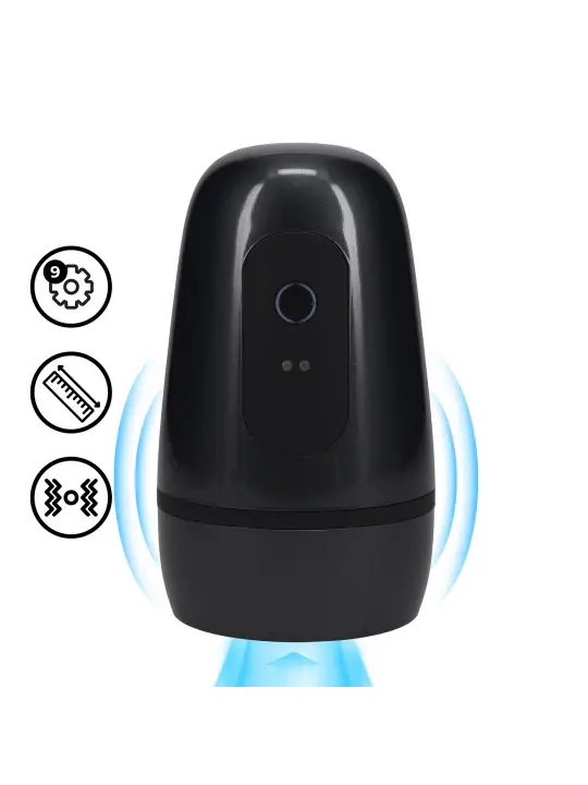 MASTURBADOR DE SUCÇÃO DE PRESSÃO NEGATIVA COM VIBRAÇÃO PULSAR GUN METAL PUMPED