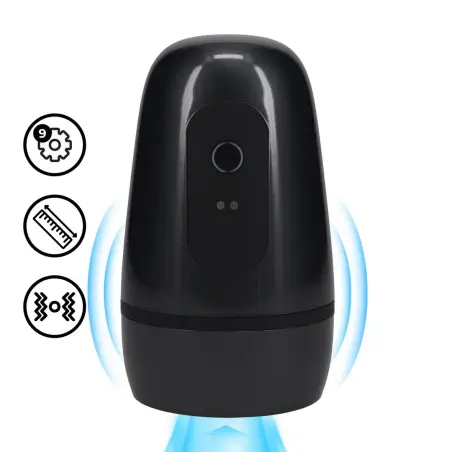 MASTURBADOR DE SUCÇÃO DE PRESSÃO NEGATIVA COM VIBRAÇÃO PULSAR GUN METAL PUMPED